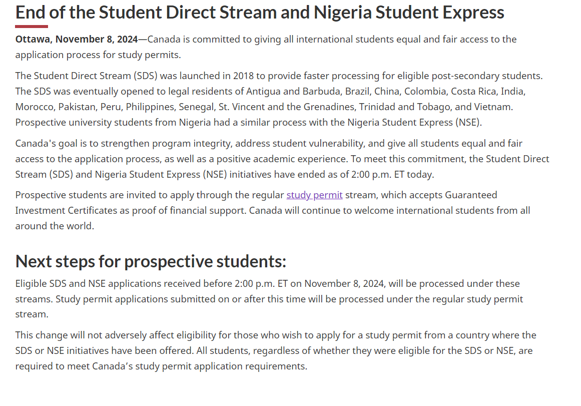 加拿大学签SDS计划关闭旅游签证收紧